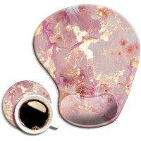 Dooke Ergonomic Mouse Pad With Gel Wrist Support - Luxury Marble
